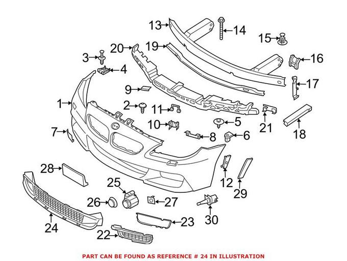 BMW Grille - Front Lower Center 51118050345